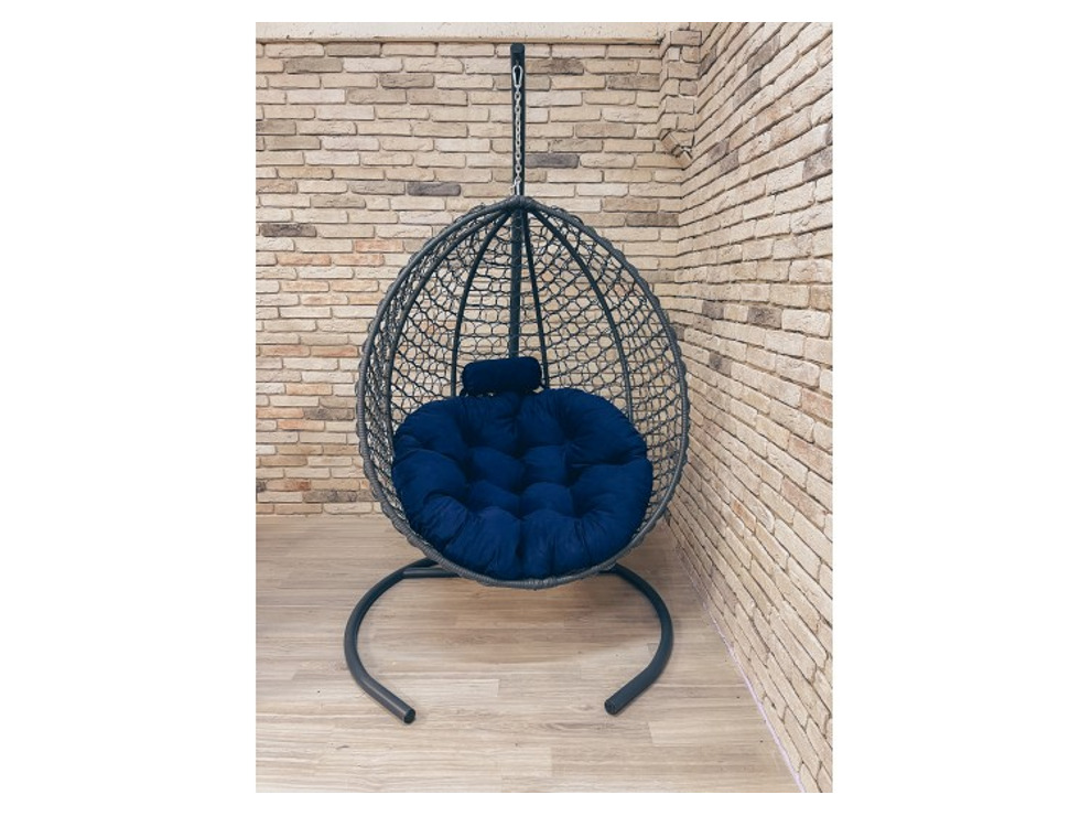 Подвесное кресло Кокон Капля Премиум (синий)