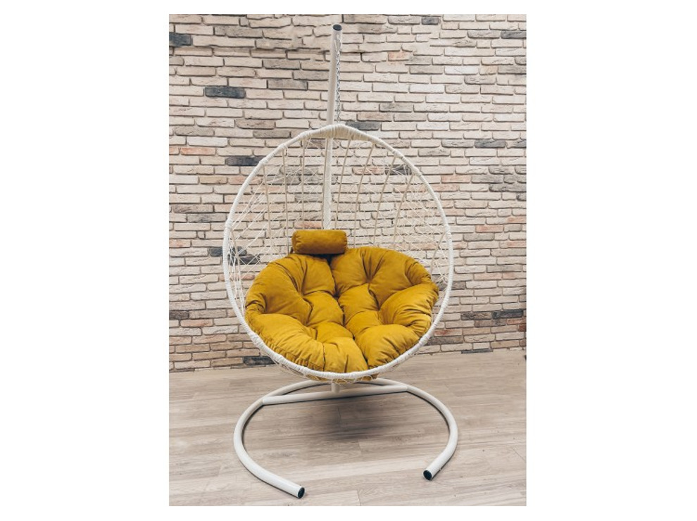 Подвесное кресло Кокон Капля Стандарт (жёлтый)