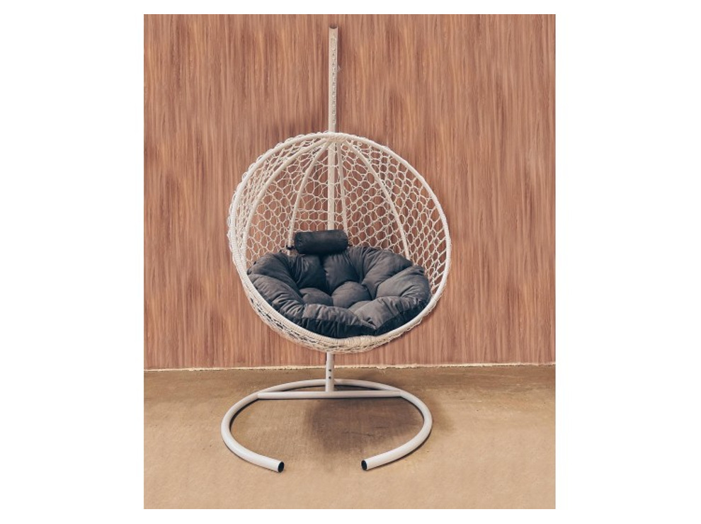 Подвесное кресло Кокон Круглое Премиум (серый)