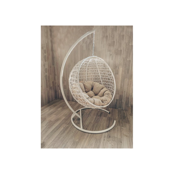 Подвесное кресло Кокон Круглое Премиум (бежевый)