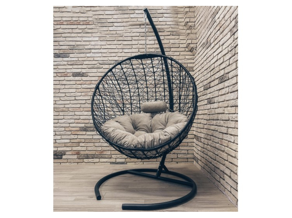 Подвесное кресло Кокон Круглое Стандарт (графит/серый)