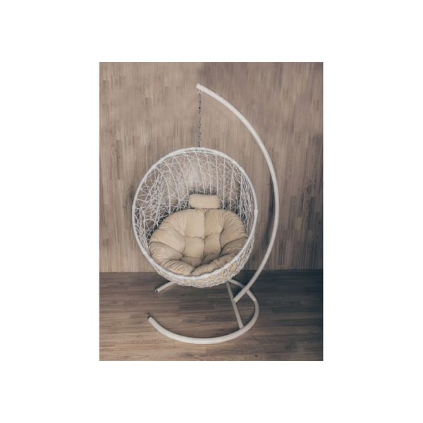 Подвесное кресло Кокон Круглое Стандарт (бежевый)