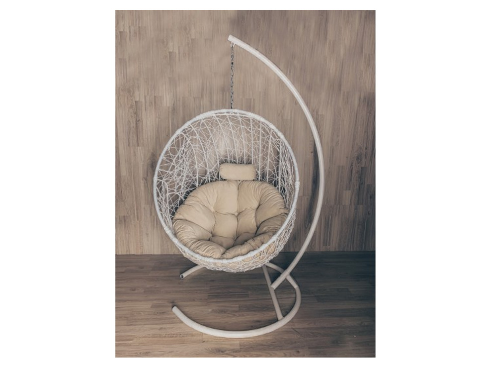 Подвесное кресло Кокон Круглое Стандарт (бежевый)