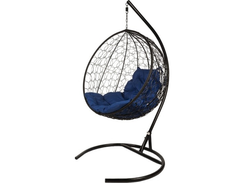 Кресло подвесное BiGarden Kokos Black (синяя подушка)