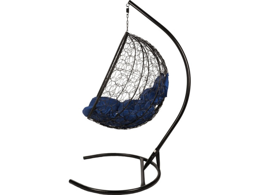 Кресло подвесное BiGarden Kokos Black (синяя подушка)