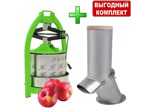 КОМПЛЕКТ Пресс для сока Helicon Домкратный 10 л и Дробилка для яблок