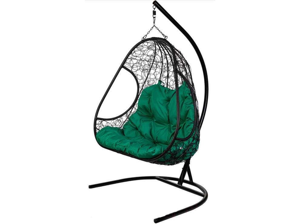 Кресло подвесное BiGarden Primavera Black (зеленая подушка)