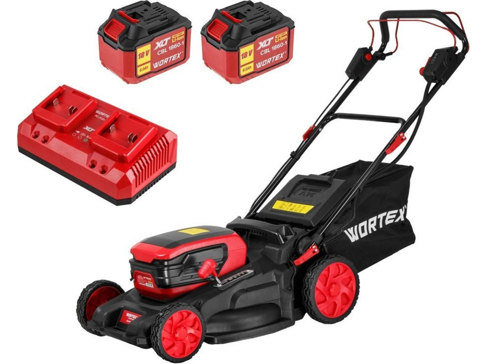Газонокосилка Wortex CLM 4536-4 XLT Set 2334161 (с 2-мя АКБ)