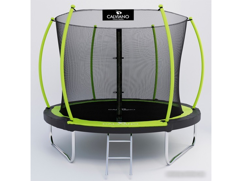 Батут Calviano Inside Master Green 252 см - 8ft (внутренняя сетка, с лестницей)