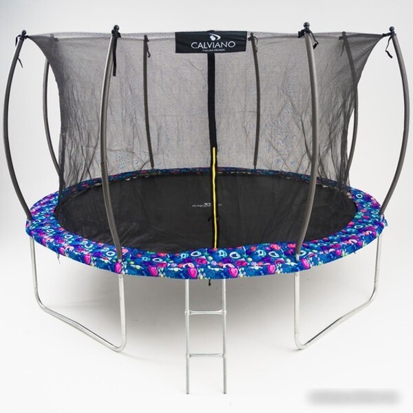 Батут Calviano Inside Master Smile 374 см - 12ft (внутренняя сетка, с лестницей)