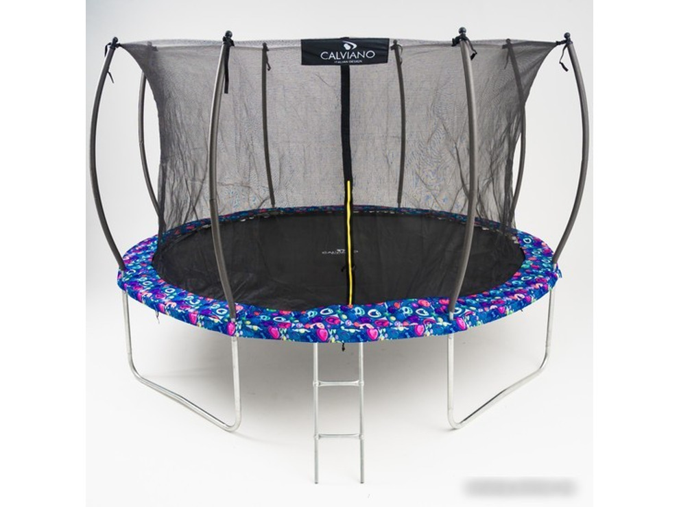 Батут Calviano Inside Master Smile 374 см - 12ft (внутренняя сетка, с лестницей)