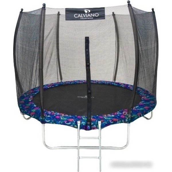 Батут Calviano Outside Master Smile 252 см - 8ft (внешняя сетка, с лестницей)