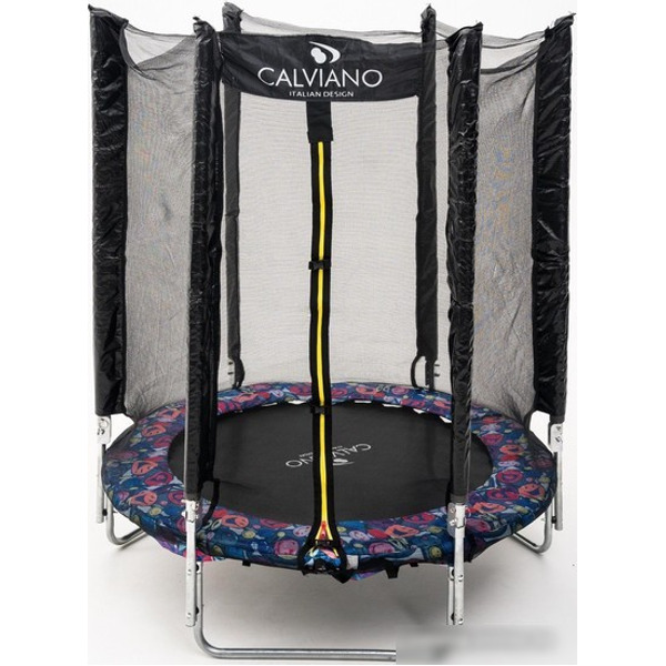 Батут Calviano Smile 140 см-4.5FT INSIDE с внутренней сеткой складной