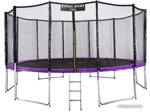 Батут Atlas Sport 490 см - 16ft Pro (с лестницей, внешняя сетка, сливовый)
