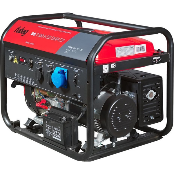 Бензиновый генератор Fubag BS 7500 A ES Duplex (с коннектором автоматики)
