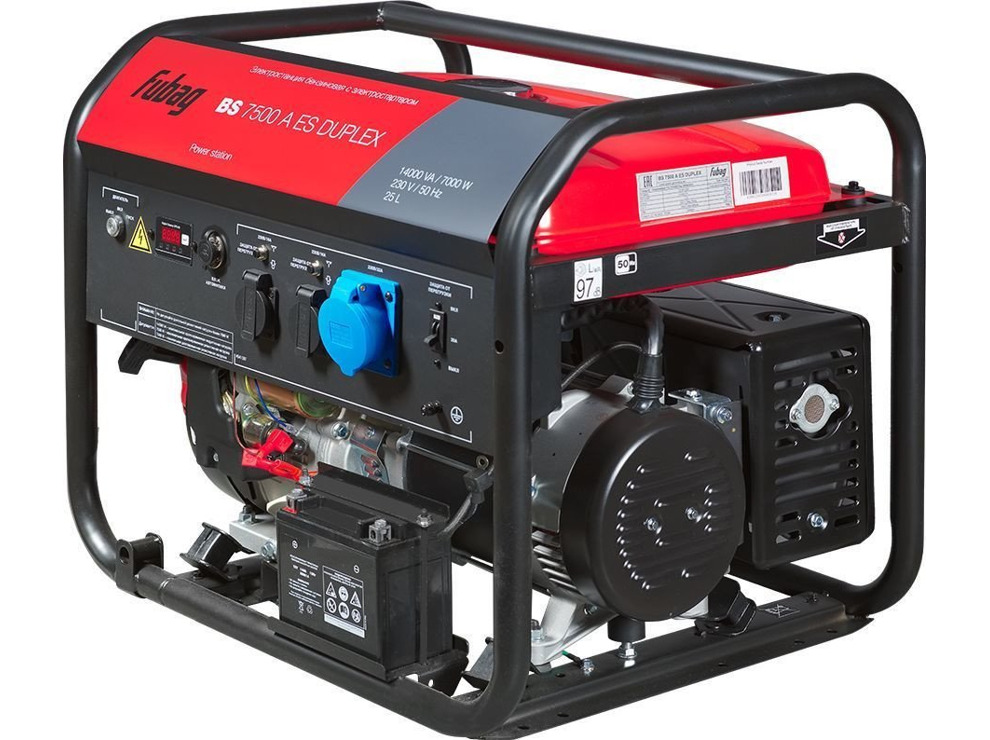 Бензиновый генератор Fubag BS 7500 A ES Duplex (с коннектором автоматики)