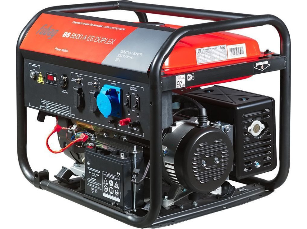 Бензиновый генератор Fubag BS 8500 A ES Duplex (с коннектором автоматики)
