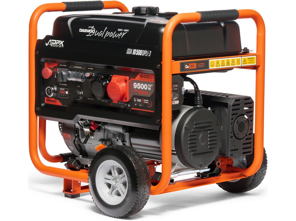 Бензиновый генератор Daewoo Power GDA 10500DPLi-3