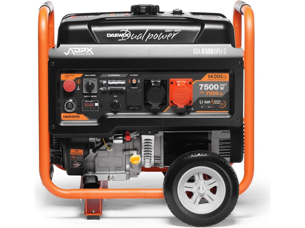 Бензиновый генератор Daewoo Power GDA 8500DPLi-3