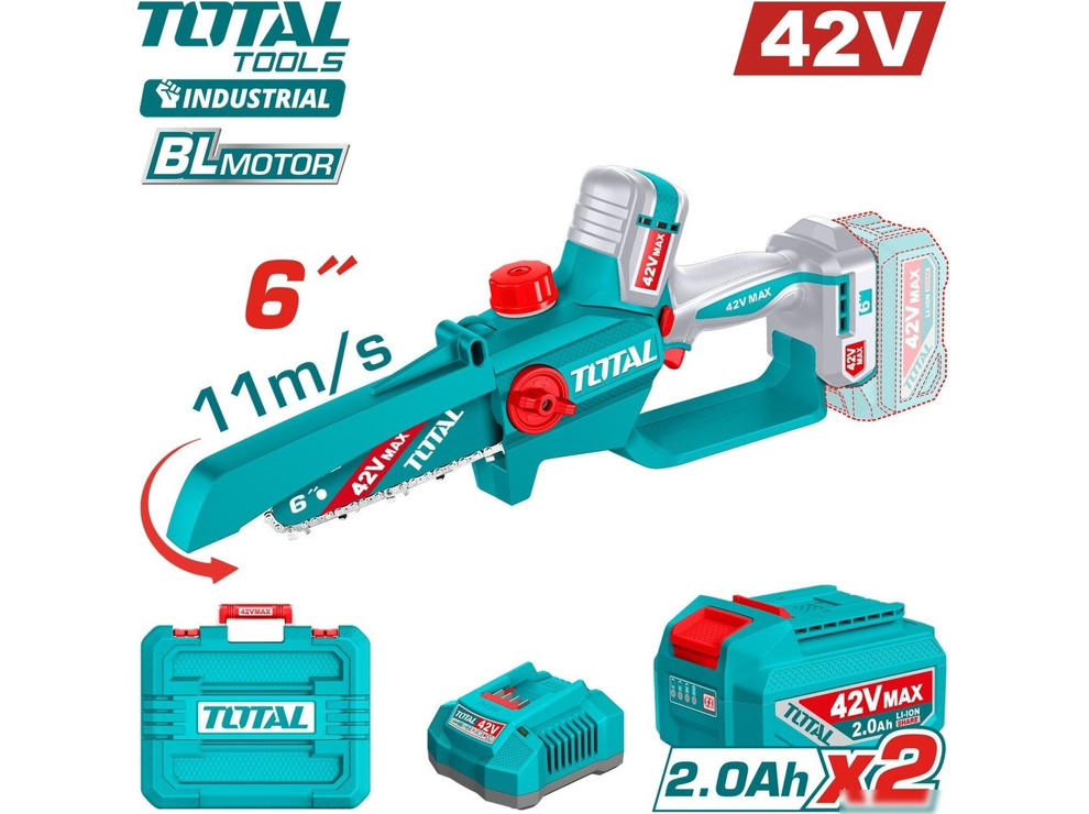 Аккумуляторная пила Total TGSLI42681 (с 2-мя АКБ, кейс)