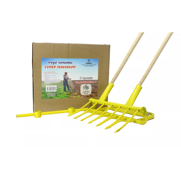 Садово-огородный рыхлитель СУПЕР-ЗЕМЛЕКОП КОВАНЫЙ-8