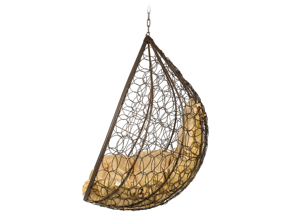 Кресло подвесное BiGarden Tropica Brown BS (без стойки, бежевая подушка)