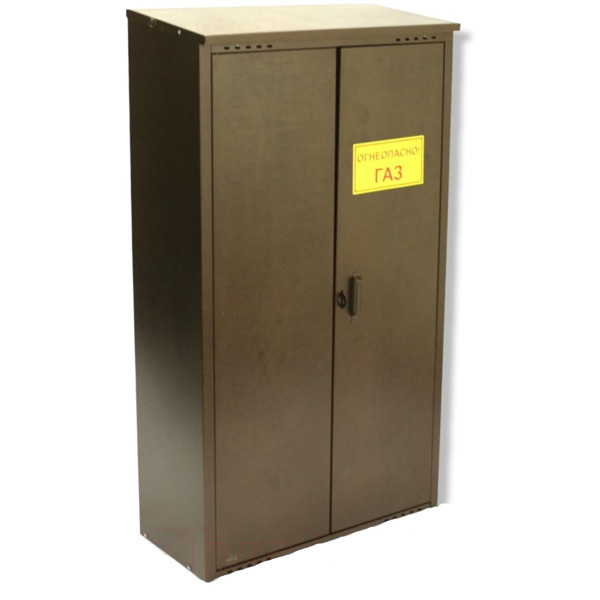 Шкаф для газового баллона Петромаш (2х50л, коричневый) 1,4м