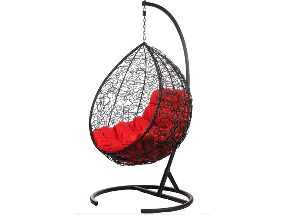 Кресло подвесное BiGarden Tropica Black (красная подушка)