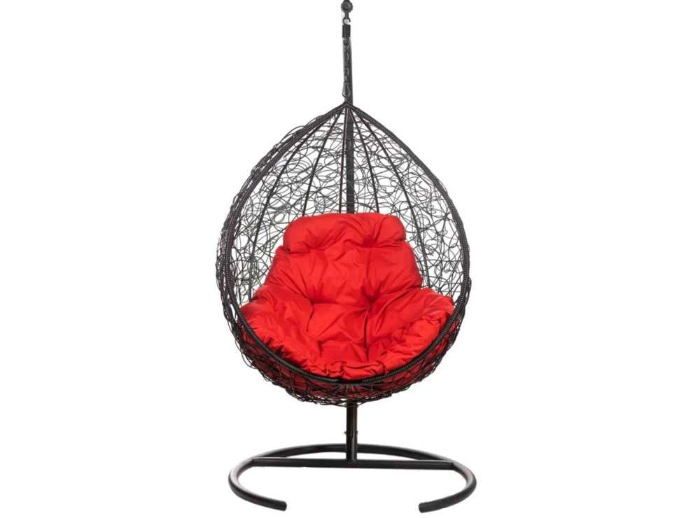Кресло подвесное BiGarden Tropica Black (красная подушка)