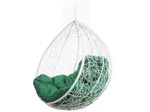 Кресло подвесное BiGarden Tropica White BS (без стойки,зеленая подушка)
