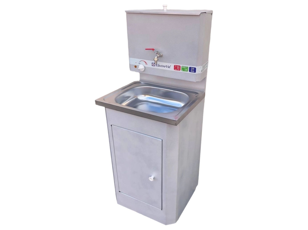 Умывальник c ЭВН Electrovel Серебро на белом