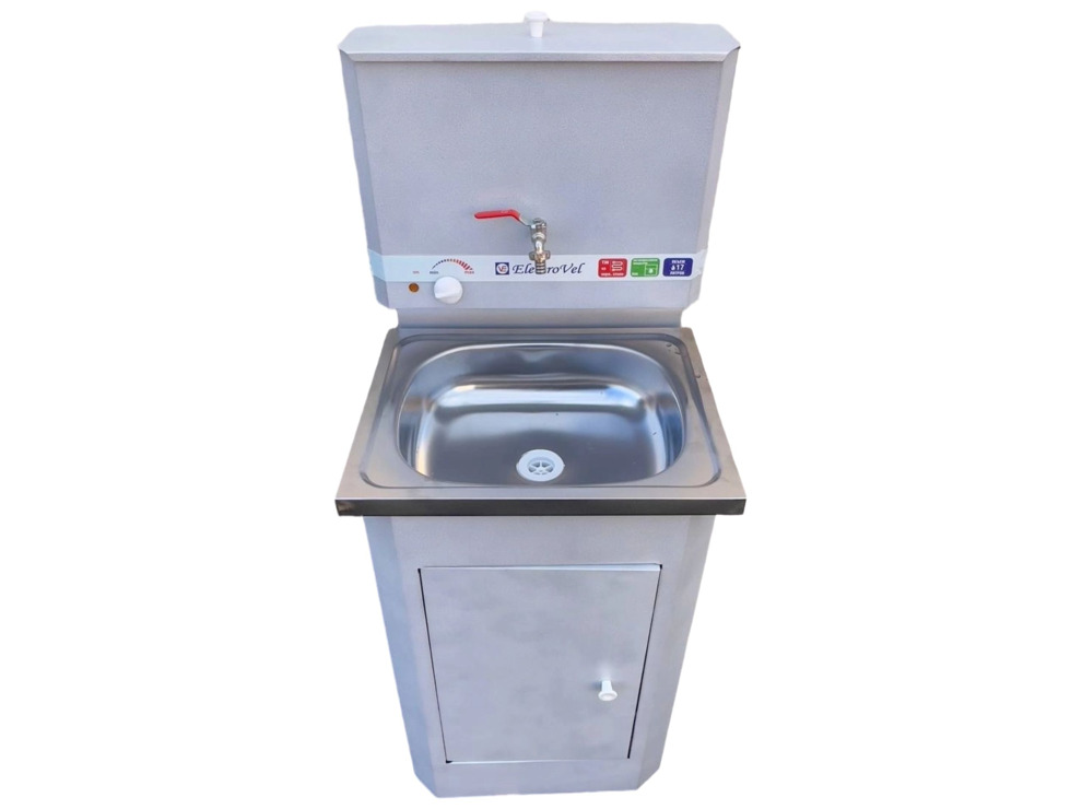 Умывальник c ЭВН Electrovel Серебро на белом