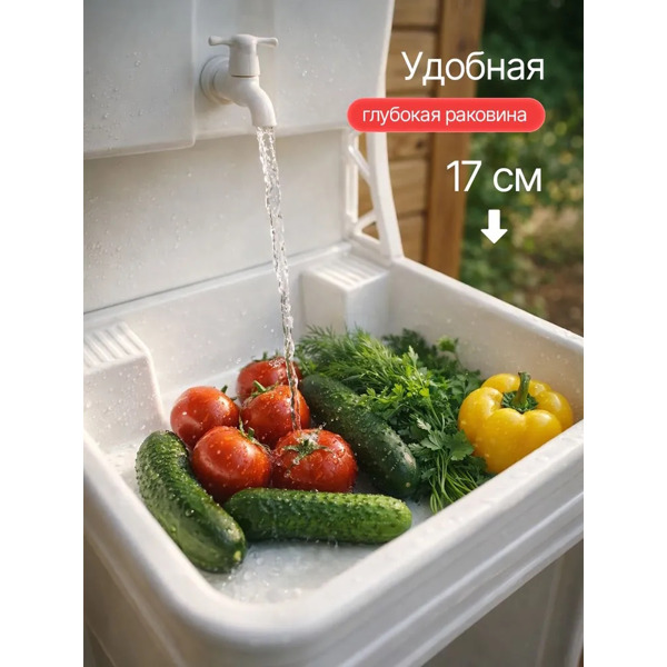 Умывальник ЭлБЭТ Чистюля с водоналивным бачком УМ-17 (пластик)