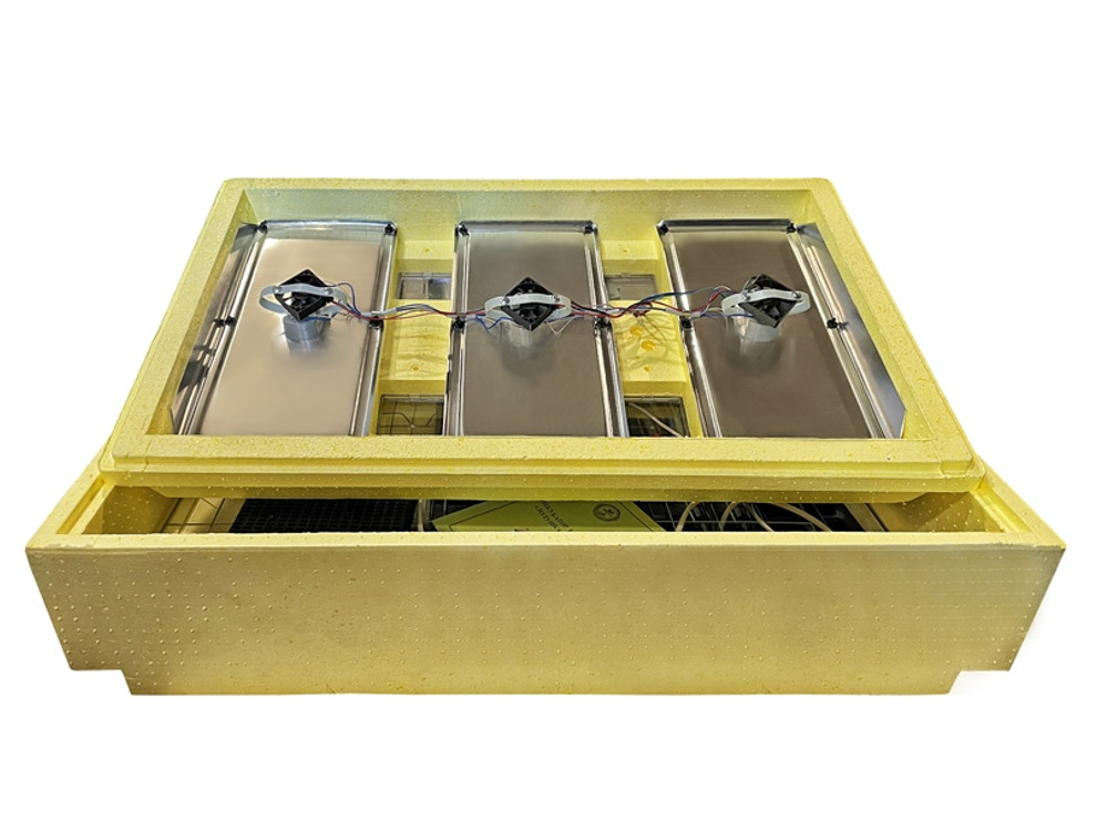 Инкубатор Золушка-2020 с вентиляторами, 98 яиц, 220/12В