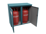 Шкаф для 2 газовых баллонов Steel-expert (27л) с пропаном (окрашен)