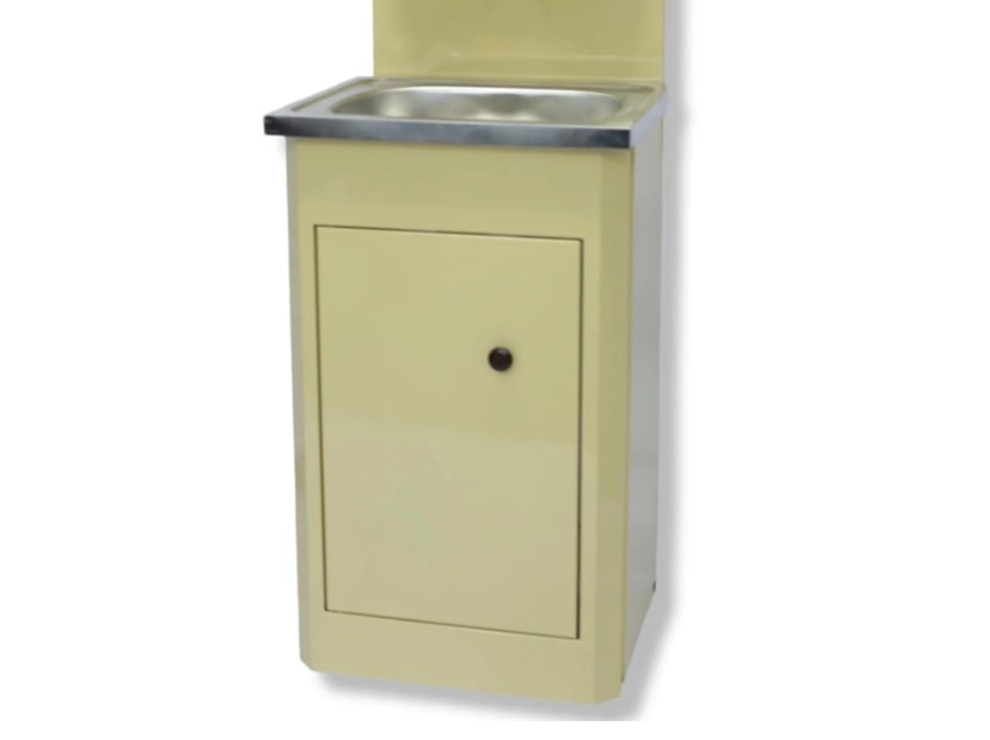 Умывальник Дачный с водонагревателем ЭВБО-17 бежевый, мойка нержавейка