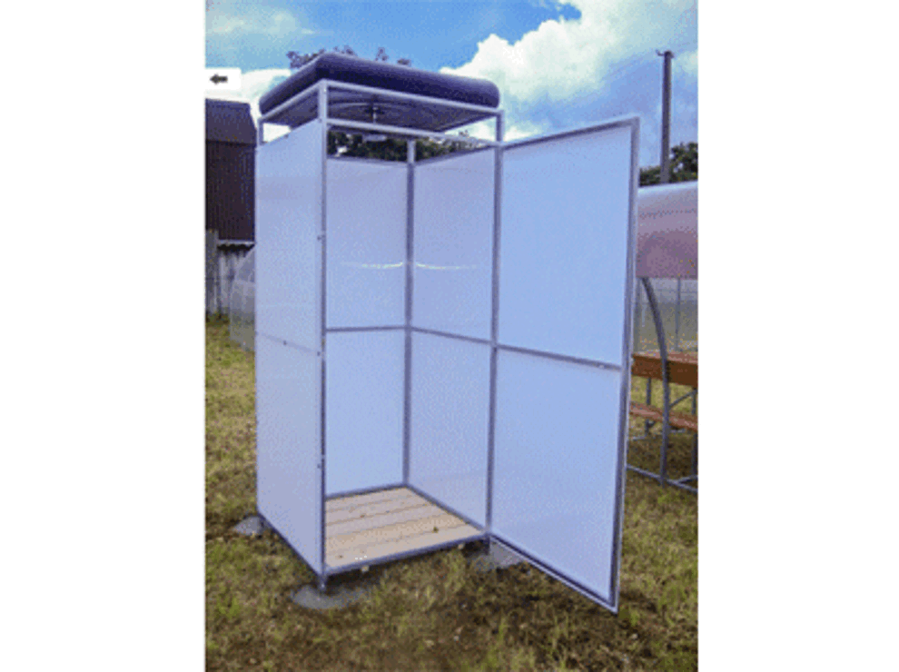 Летний душ "ComfortProm" без тамбура + бак 110 литров с подогревом