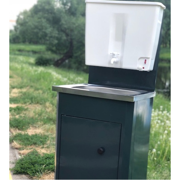 Умывальник для дачи "Петромаш" (металл) с подогревом 22л