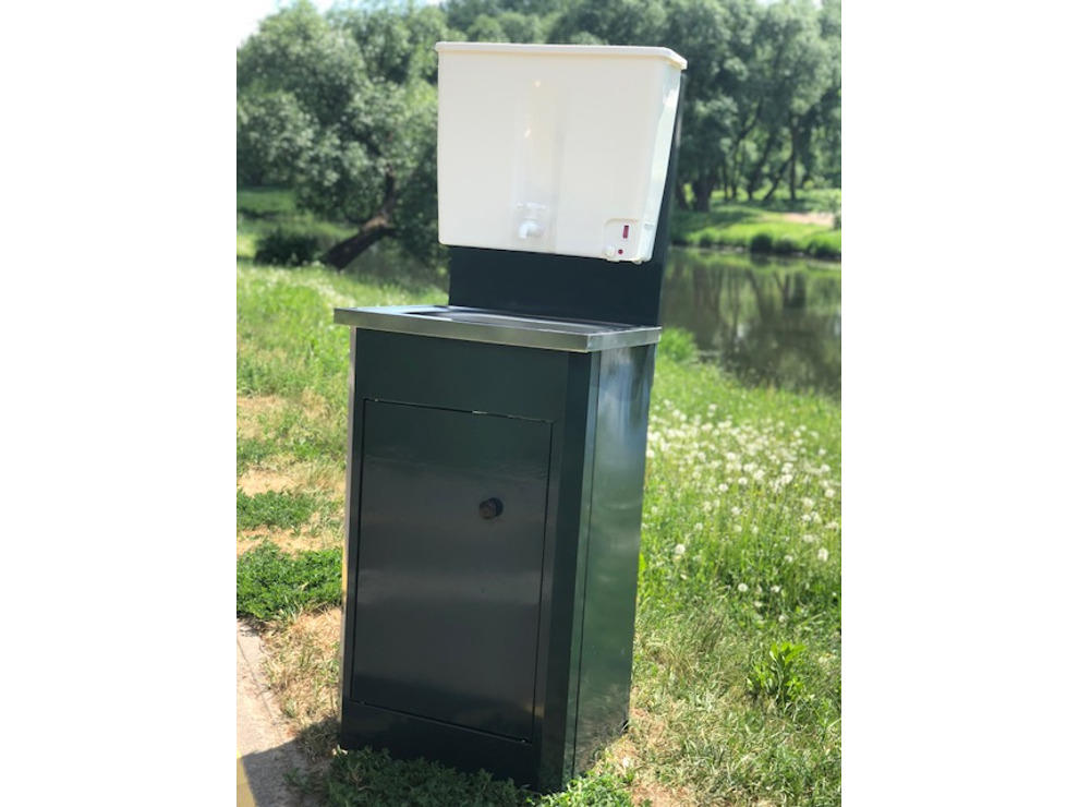 Умывальник для дачи "Петромаш" (металл) с подогревом 22л