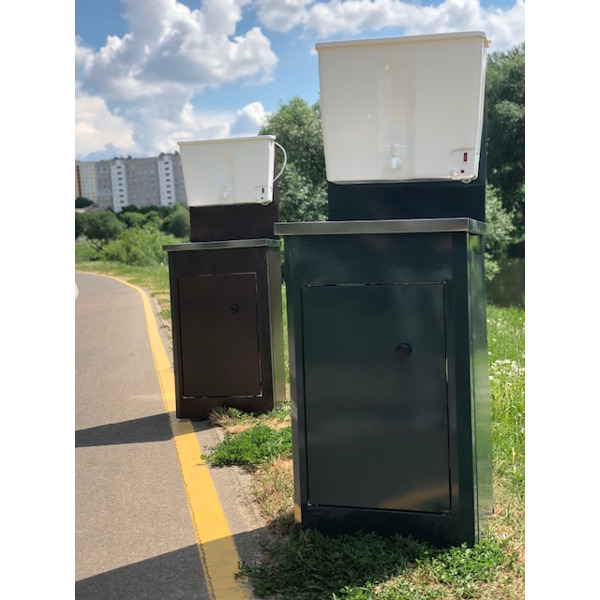 Умывальник для дачи "Петромаш" (металл) с подогревом 17л