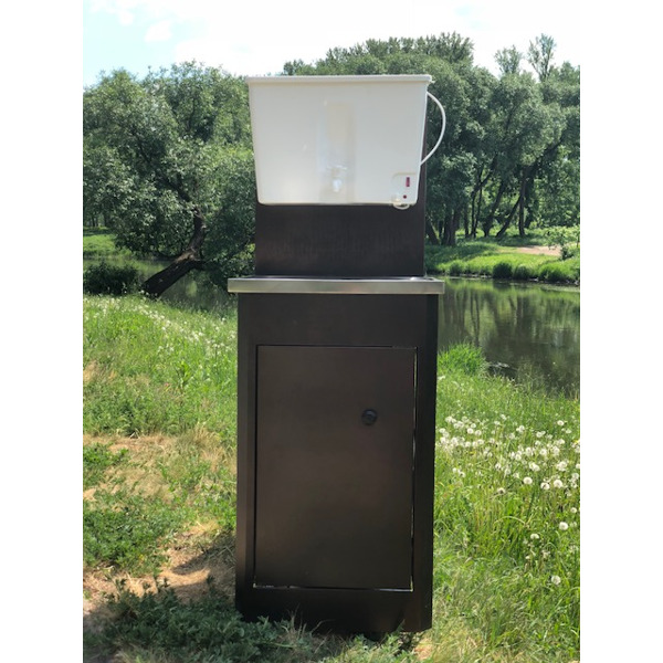 Умывальник для дачи "Петромаш" (металл) с подогревом 17л