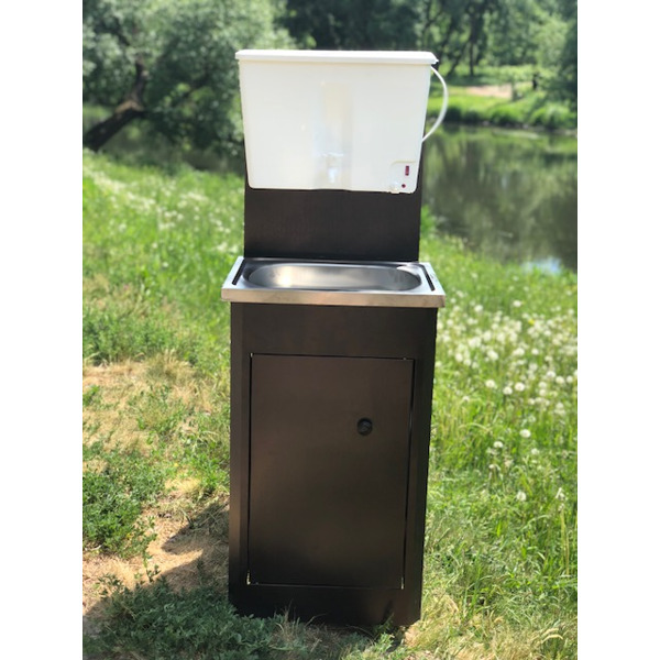 Умывальник для дачи "Петромаш" (металл) с подогревом 17л