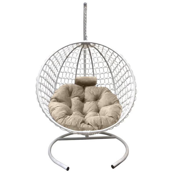 Подвесное кресло Кокон Круглое Премиум (бежевый)