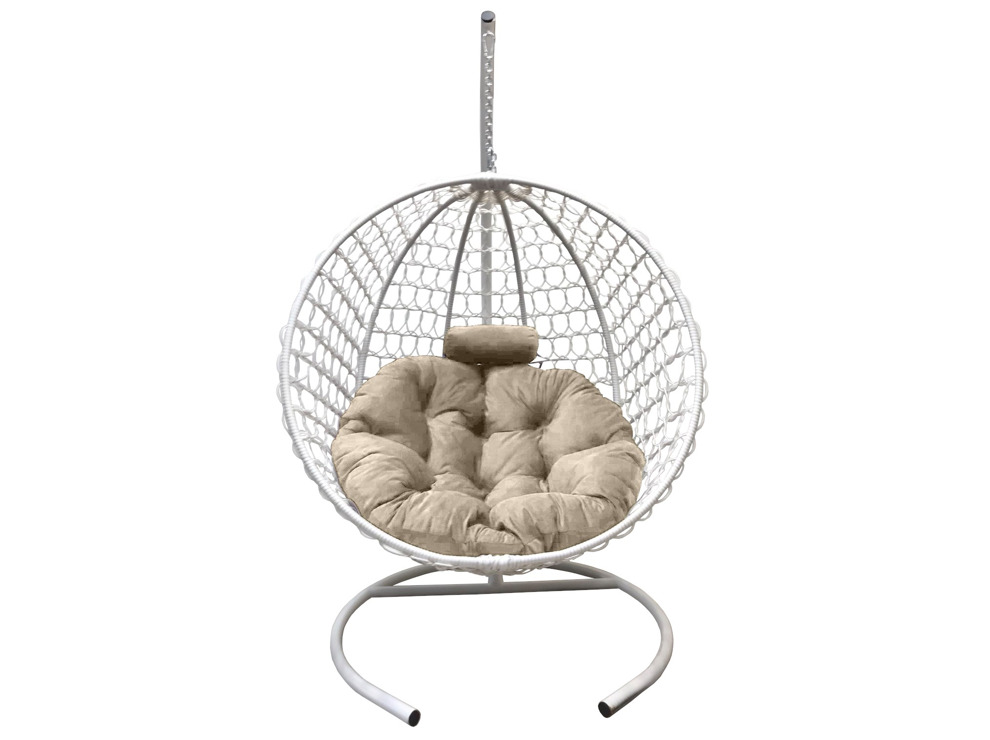 Подвесное кресло Кокон Круглое Премиум (бежевый)