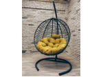 Подвесное кресло Кокон Круглое зигзаг (жёлтый)