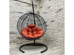 Подвесное кресло Кокон Круглое зигзаг (коралловый)