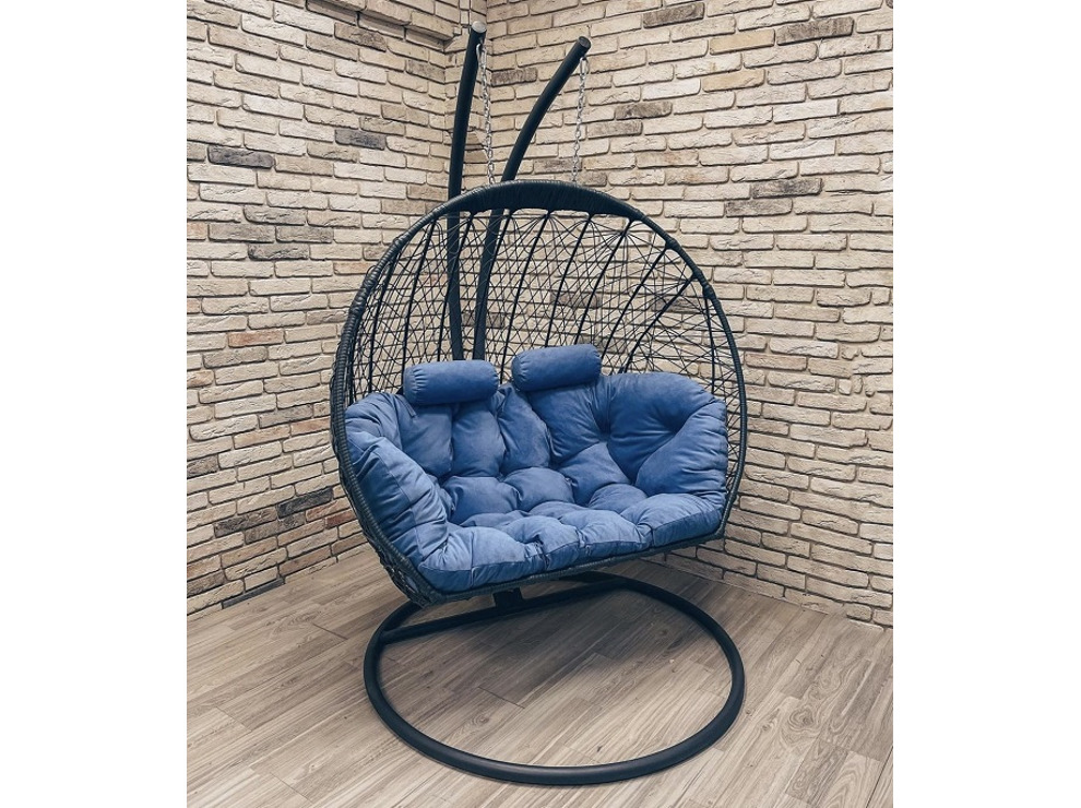 Подвесное кресло Кокон Дабл (голубой)