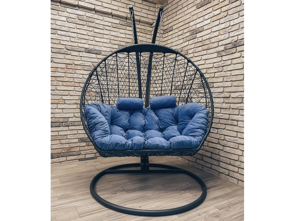 Подвесное кресло Кокон Дабл (голубой)