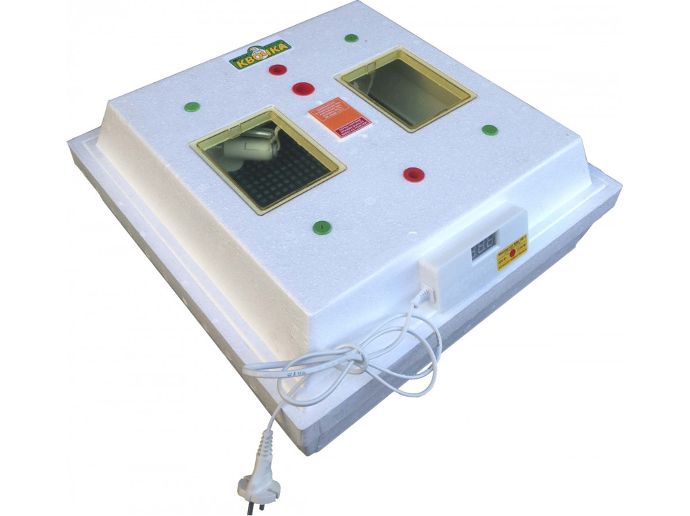 Инкубатор бытовой Квочка МИ-30-1-ЭЛ (ПОЛУАВТОМАТ, ламповый) с вентилятором + Гигрометр