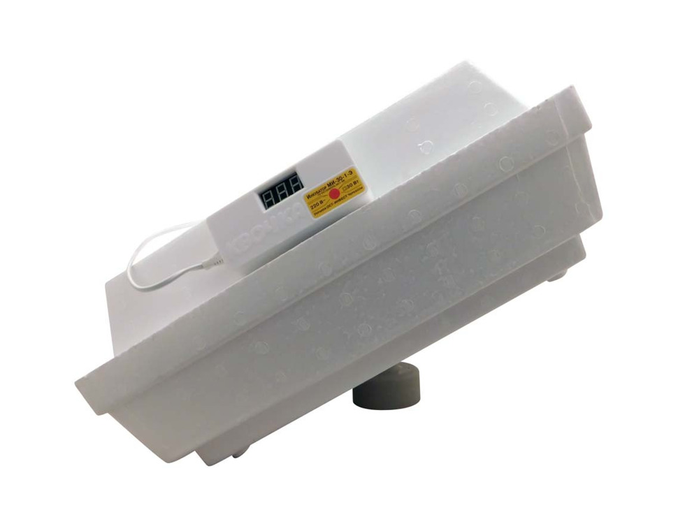 Инкубатор бытовой Квочка МИ-30-1-ЭЛ (ПОЛУАВТОМАТ, ламповый) с вентилятором + Гигрометр